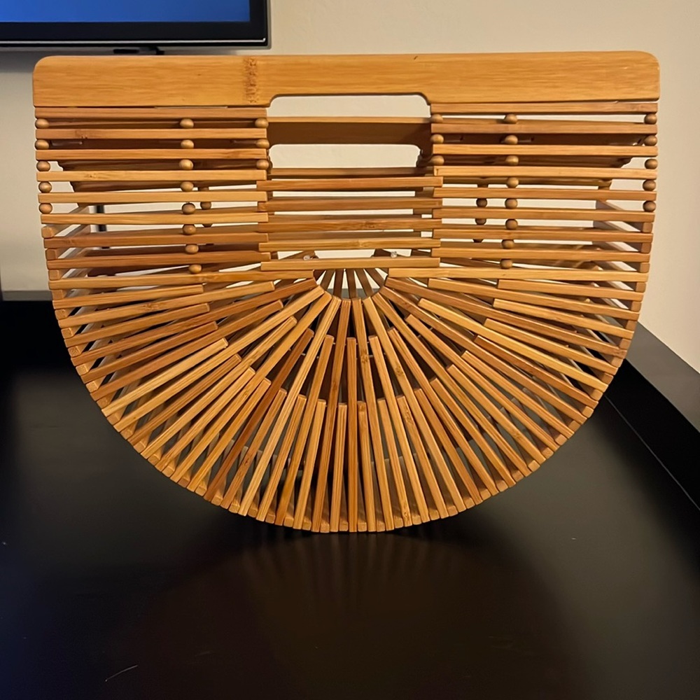 Cult Gaia wooden ark mini bag